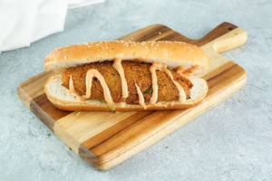 Veg Cutlet Hot Dog