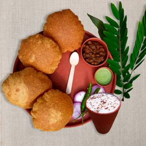Special Chole Poori With Chaach