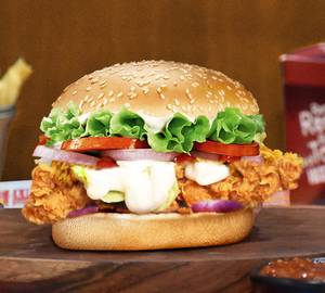 Premium Fried Chicken Burger
