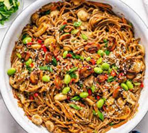 Pan Fried Chicken Noodles