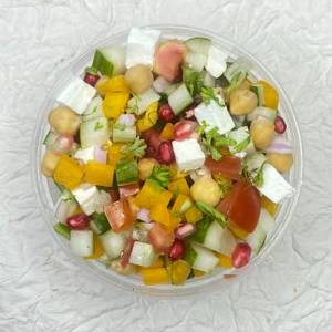 Paneer chickpeas salad