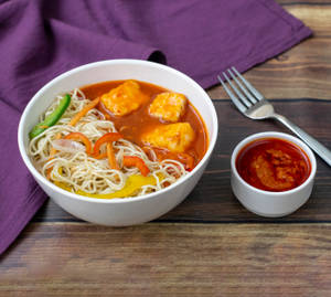 Noodles Bowl Chilli Paneer Dry