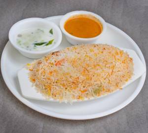 Veg Biryani +salan + Papad