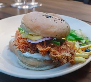 Fried chicken burger
