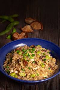 Truffle And Edamame Fried Rice With Egg