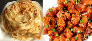 2 parotta with gobi