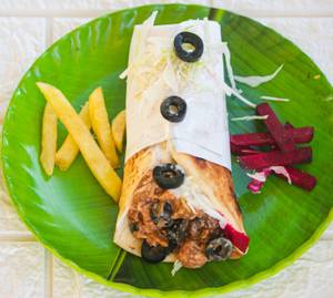 Chicken Black Olives Open Shawarma