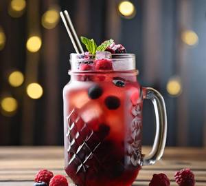 Mixed Berry Iced Tea [450 Ml Mason Jar]
