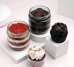 Heavenly Cupcakes N Jar Cakes Combo 4 item