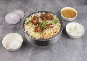 Mutton Biryani Single + 1 Boiled Egg