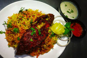 Mughlai Fish Biryani [Rupchand Fish 2 Pieces]