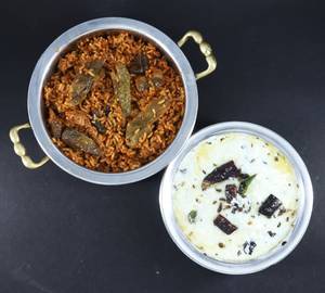 Brinjal Rice and Curd Rice