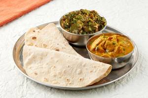 Pressure Cooker Chicken and Bhindi Fry Meal