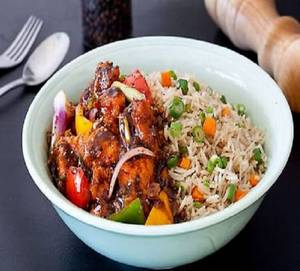 Chilli Chicken (4pc)with Veg Fried Rice