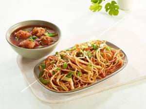 Singapore noodles veg manchurian