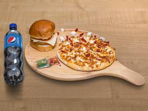 Burger Pizza Cold Drink Combo