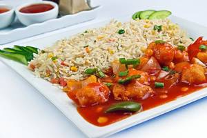 Chicken Manchurian + Fried Rice