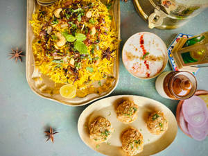 Nawabi Biryani & Kashk-e-kebab   With Soft Drink