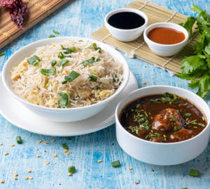 Chicken Manchurian Fried Rice 