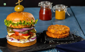 Veg cheese grilled burger