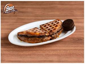 Coffee Caramel Oreo Waffle Sandwich