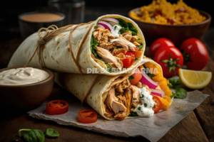 Chilli Garlic Chicken Shawarma