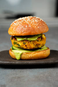 Paner Cheese Burger [ served with sauce]
