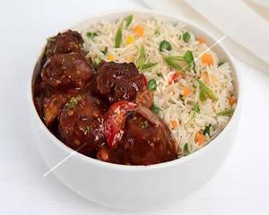 Veg Manchurian Fried Rice 