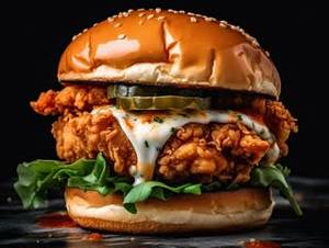 Chicken zinger cheese burger