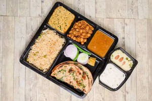 Punjabi Veg Thali With Kheer