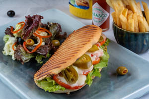 Cheese, tomato, Lettuce, Jalapeno Panini	