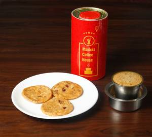 4 cups of coffee + kaarathattai (3 pcs)                                                                                                                                   