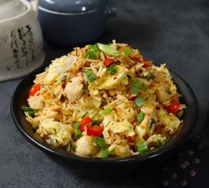 Chilly Garlic Chicken Fried Rice