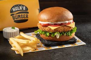 Crispy Chicken Burger + Fries (100 Grams)
