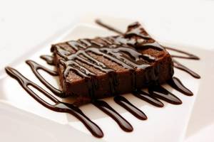 Brownie With Chocolate Syrup