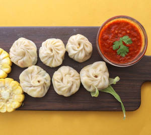 Steamed Corn and Cheese Momos