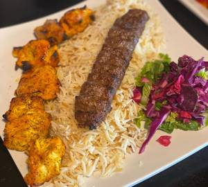 Bakhteyari Kebab With Rice(chicken+mutton)