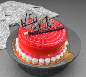 Strawberry Eggless Cake