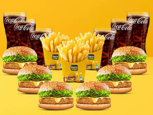 6 Chicken Supreme Burger + 3 Salted Fries + 6 Pepsi (250 Ml)