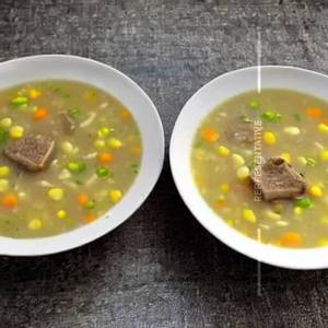 Mutton Sweet Corn Soup