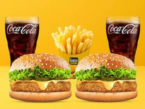 2 Chicken Supreme Burger + Salted Fries + 2 Pepsi [250 Ml]