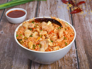 Chicken schezwan fried rice                