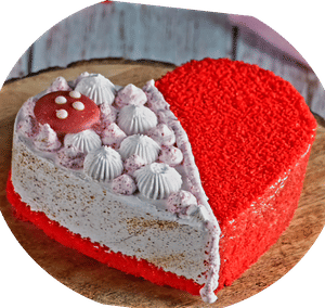 Red Velvet Heart Shape Bento Cake