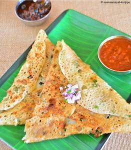Onion ghee rava dosa