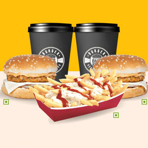 CHEESY VEG MEAL [cheesy Veg X2 + Cheesy Fries(m) + Coke X 2 ]