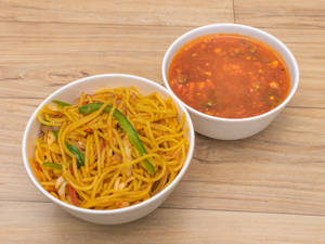Veg Noodles + Manchurian