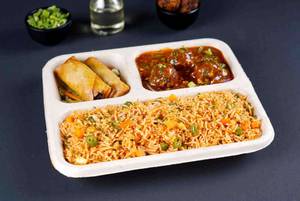 Schezwan Fried Rice & Veg Manchurian Meal