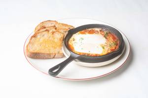 Baked Eggs and Beans With Sourdough Toast HD