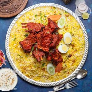 Mutton Kepsa Biryani (chaap)
