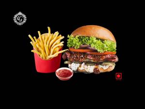Craving Grave Special Butter Chicken Burger + Medium Fries 